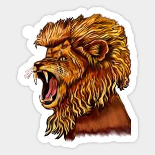 Lion head - The conquering lion Sticker